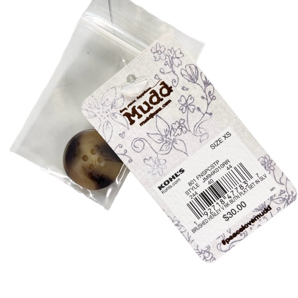 NEW Mudd Shirt Women’s XS Henley Button V Neck Multicolor Stripe Long Sleeve Top - Picture 6 of 8